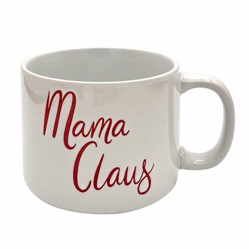 Holiday Home Ceramic Debossed Mama Claus Mug Perspective: front