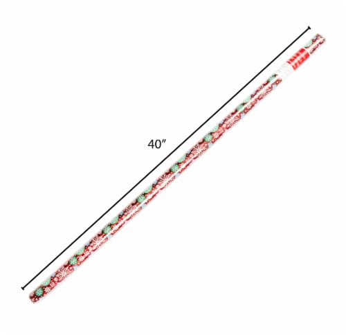 Holiday Home 40 In x 6 Ft Snowflakes Gift Wrap Roll Perspective: front