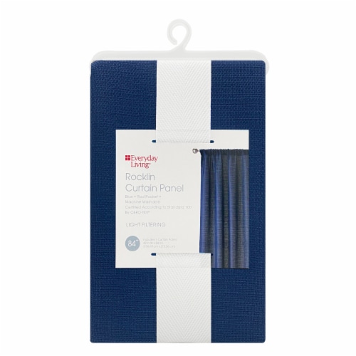 Everyday Living Rocklin Single Window Panel - Blue Perspective: front