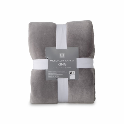 HD Designs® Microplush Blanket - Grey Perspective: front