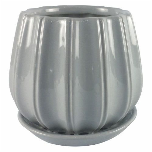 HD Designs Contour Planter - Gray Perspective: front