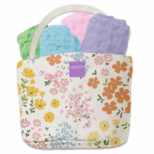 Lintex Easter Sprinkles Dishcloth Basket Perspective: front