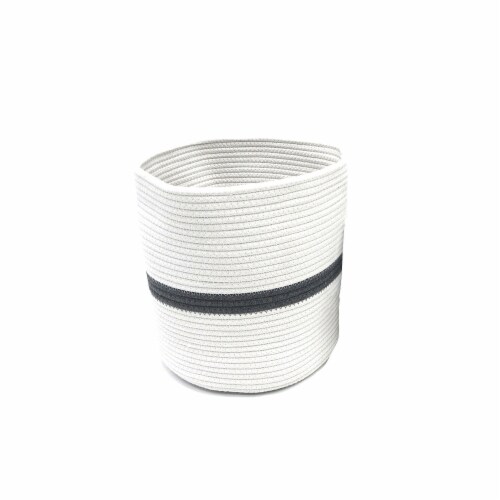 HD Designs Large Round Fabric Rope Basket Perspective: front