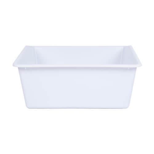 Office Works Plastic Book Bin - White Perspective: front