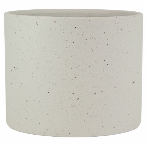 HD Designs Stoneware Planter - White Perspective: front