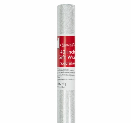 Holiday Home Solid Glitter Gift Wrap Perspective: front