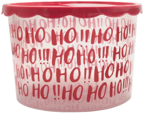 Holiday Home Cookie Tub Ho Ho Ho Perspective: front