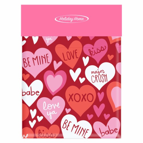 Holiday Home Valentine's Day XOXO Peva Vinyl Tablecloth Perspective: front