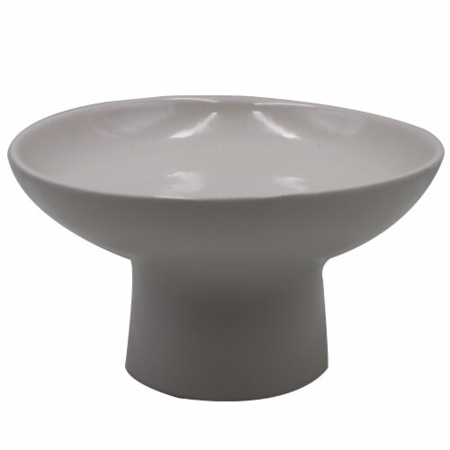 HD Designs Ceramic Footed Bowl - White Perspective: front