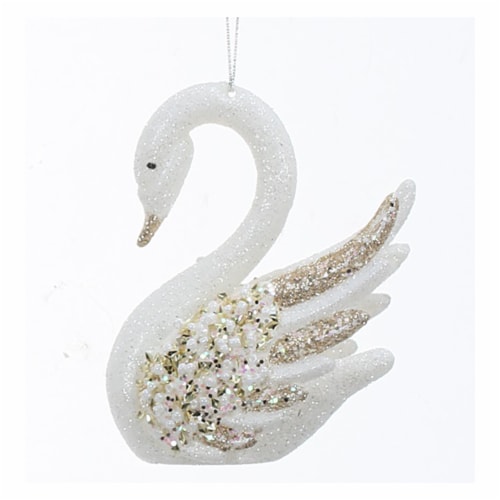 Holiday Home White Swan Christmas Ornament Holiday Décor Perspective: front