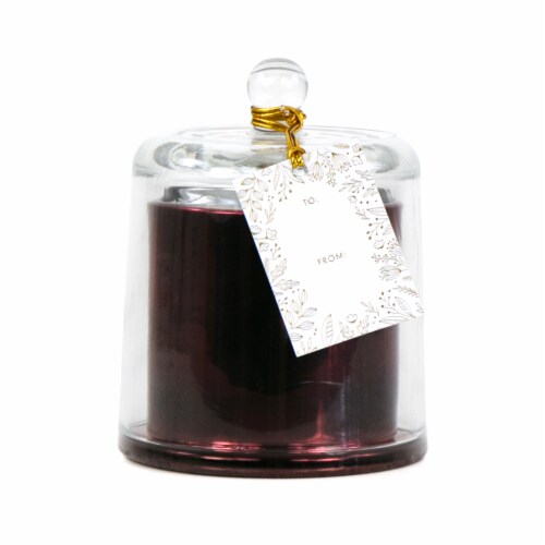 Holiday Home Christmas Cloche Candle - Red Perspective: front