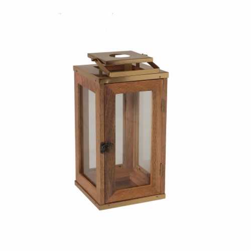 SDS for HD Designs Iron Wood Glass Lantern - Light Perspective: front