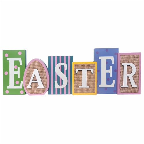 Holiday Home® Easter Wooden Table Top Decor Perspective: front