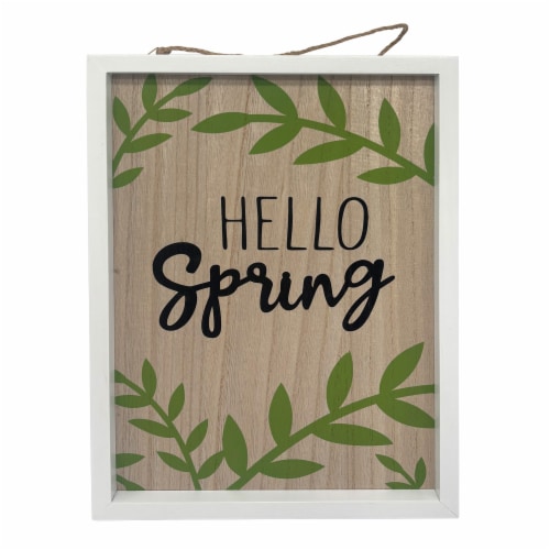 Home Home 15.8in Hello Spring Wall Decor Perspective: front