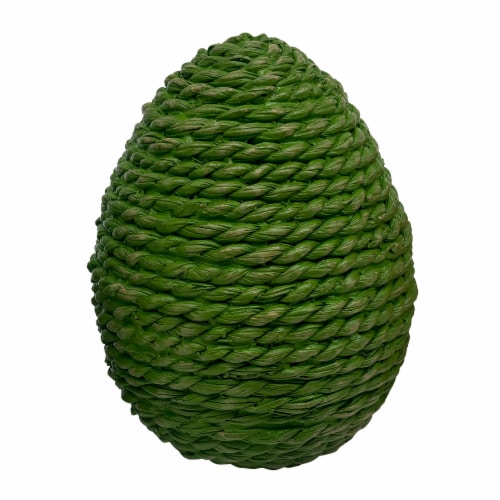 Holiday Home® Easter Woven Resin Egg - Green Perspective: front