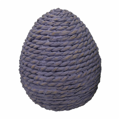 Holiday Home® Easter Woven Resin Egg - Purple Perspective: front