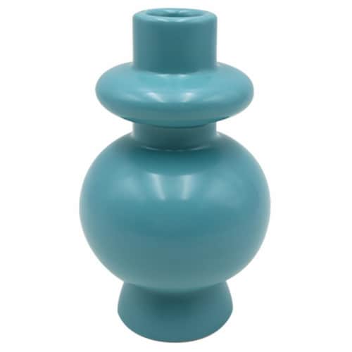 Holiday Home® Easter 6in Ceramic Candle Holder - Blue Perspective: front