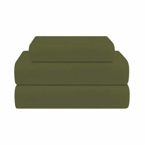 Everyday Living Jersey Sheet Set Twin - 3 Pack Clover Perspective: front