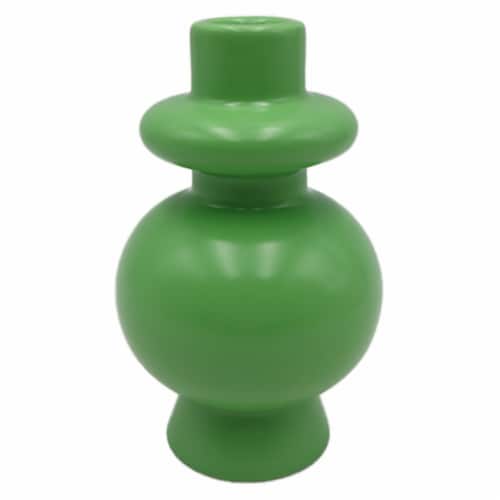 Holiday Home® Easter 6 Inch Ceramic Candle Holder - Green Perspective: front