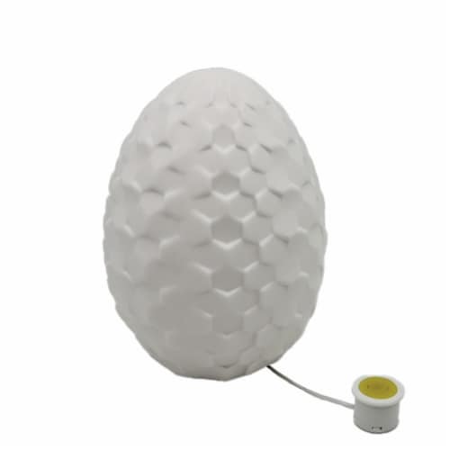 Holiday Home® Easter LED Ceramic Egg - White Perspective: front