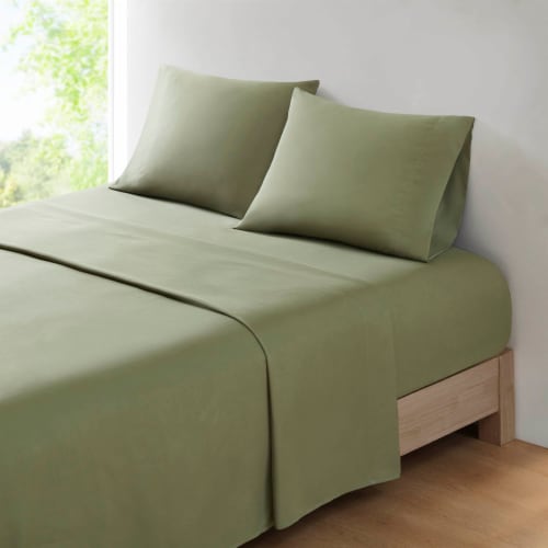 Everyday Living Microfiber Sheet Set  - Green Perspective: front