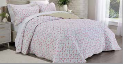 HD Designs Cotton Quilt Full/Queen Geo Perspective: front