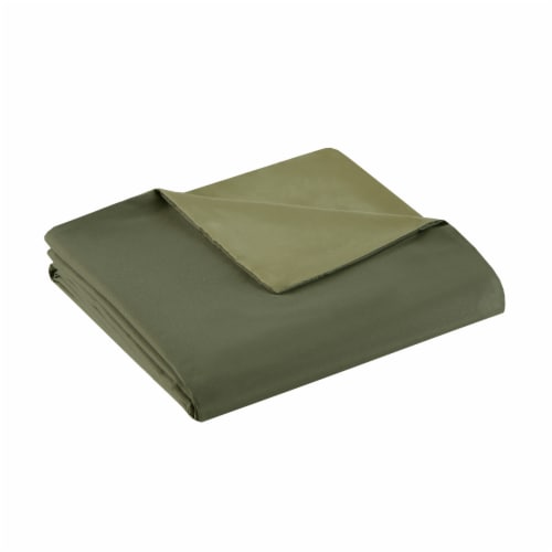 Everyday Living Twin Reversable Duvet Set - Green Perspective: front