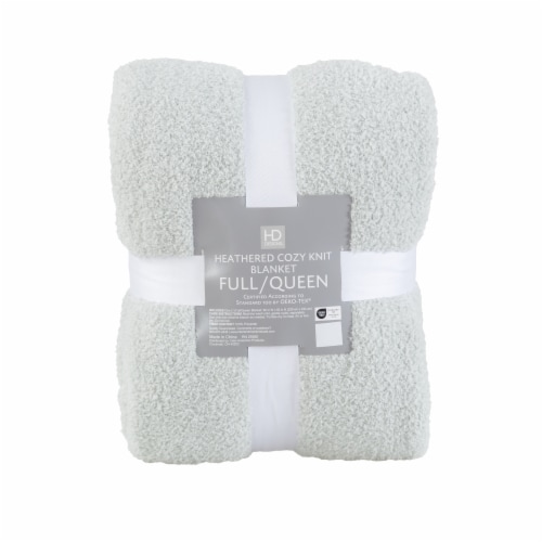 HD Designs® Heathered Cozy Knit Blanket - Gray Perspective: front