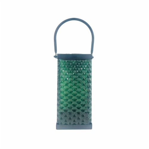 HD Designs Outdoors Solar Glass Lantern - Green Perspective: front