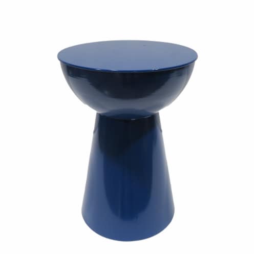 HD Designs Outdoors Metal Hourglass Stool - Blue Perspective: front