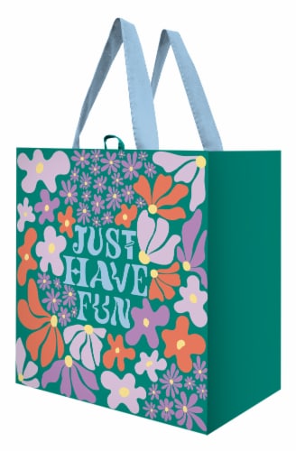 Earthwise Just Have Fun Tote Bag - Floral Perspective: front