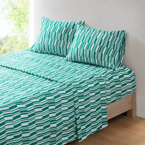 Everyday Living Microfiber Sheet Set  - Cute Stripe Perspective: front