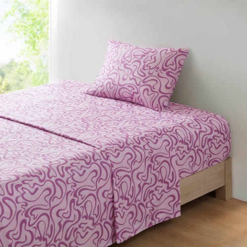 Everyday Living Microfiber Sheet Set  - Petals Perspective: front