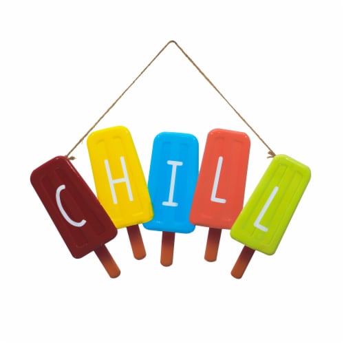 Everyday Living® Chill Popsicle Metal Sign Perspective: front