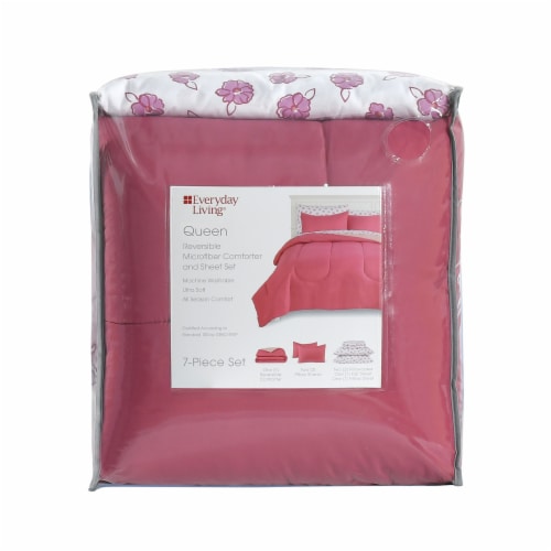 Everyday Living® Floral Reversible Queen 7 Piece Set Perspective: front