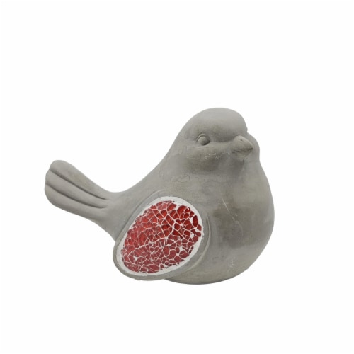 HD Designs Outdoors Mosaic Bird Statue - Red Perspective: front