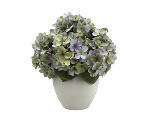 SilkCraft Hydrangea WH Broad Taper Vase Perspective: front
