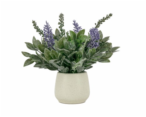 Silkcraft Lavender Sage Curve Pot Mini Perspective: front