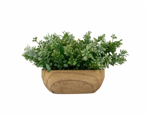 Silkcraft Seeded Herb Wood Trough Perspective: front