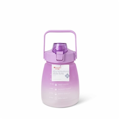 Everyday Living® Motivational Bottle Plastic - Purple Perspective: front