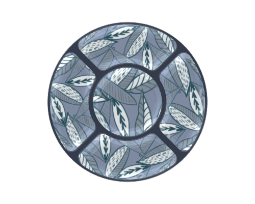 SDS for HD Designs Sectioned Tray with App Plates Perspective: front
