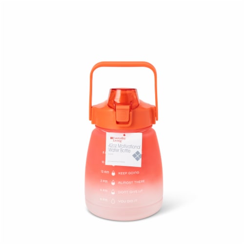 Everyday Living® Motivational Bottle Plastic - Coral Perspective: front