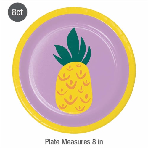 Everyday Living Pineapple Cocktail Plate Perspective: front