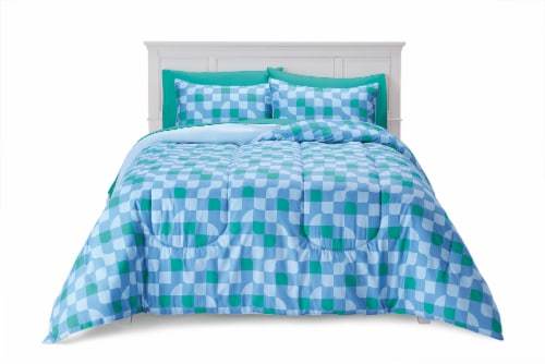 EDL Biab-Morphing Check Queen Bed Set Perspective: front