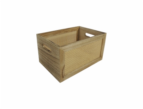 HD Designs Wood and Cane Basket - Small Perspective: front