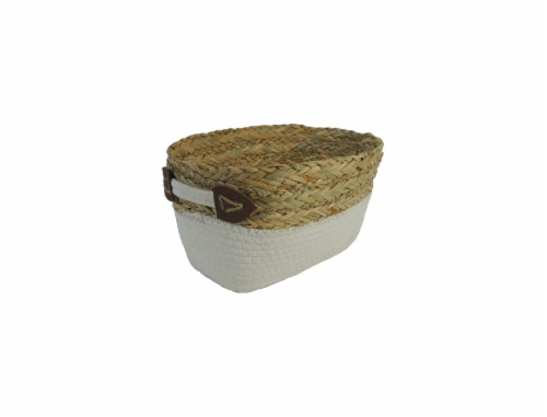 HD Designs Small Seagrass/Rope Basket Perspective: front