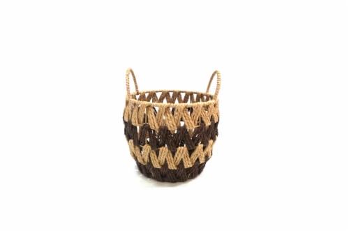 HD Designs Large Two Tone Woven Paper Basket Perspective: front