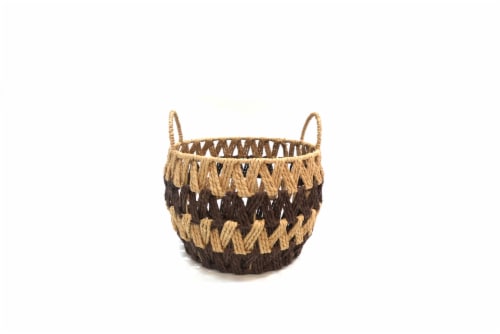 HD Designs 2 Tone Woven Paper Basket Perspective: front
