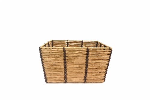 HD Designs Woven Rolled Paper Basket Perspective: front