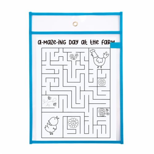 Office Works Dry Erase Pocket - Light Blue Perspective: front